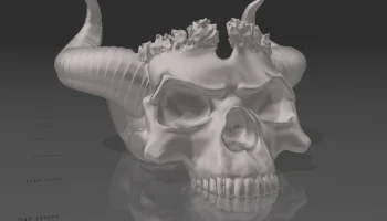 Серия HellsFire 'Skull King' _ Skull-Bowl -3D Модель 2