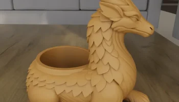 Контейнер для цветов Fantasy Dragon 3D Модель для печати ... 2
