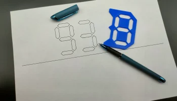 Трафарет для написания цифр 3