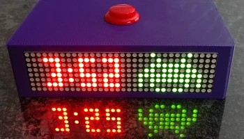 Светодиодные матричные часы Space Invaders Светодиодные матричные часы Space Invaders