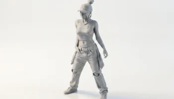 Фигурка крутой девушки, женский персонаж, 3D-печать 1