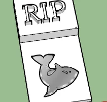 RIP рыбное надгробие