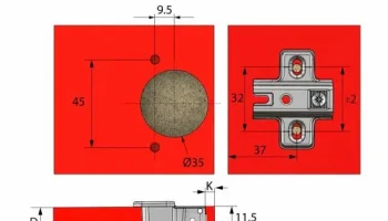 Дверная петля кухонного шкафа, приспособление для преобр... 5