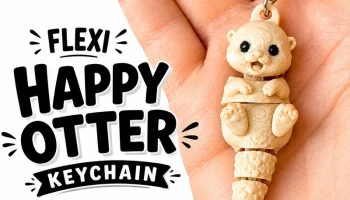 Брелок Flexi Happy Otter, симпатичная шарнирная модель