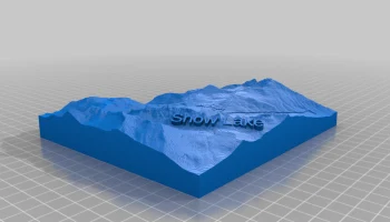 3D-карта тропы Снежного озера - пешеходная тропа PNW