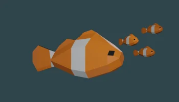 Низкополигональная рыба-клоун