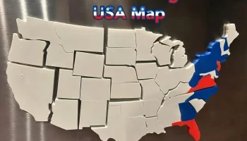 Магнит "Been There" США - головоломка о путешествиях......
