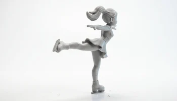 Skater Girl Ice Skating Figurine 3D Printable