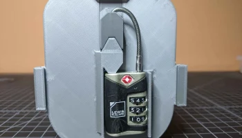 Большой круглый сейф для тросового замка Mini TSA 1