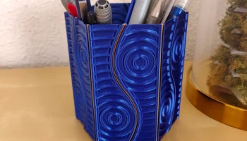 Ваза из нити Инь Ян с рябью