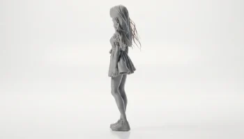 Симпатичная фигурка девушки аниме-персонажа для 3D-печати 3