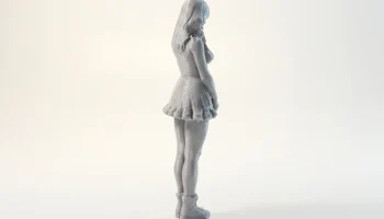 Фигурка девушки в коротком платье, женская фигура, 3D-пе... 3