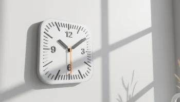 Минимальные настенные часы в стиле Apple 1