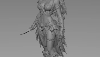 Huntress of the Wild - Savage Hunter RPG Miniature 1