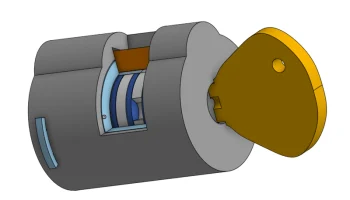 Замок фиксатора диска в классическом стиле Assa Abloy