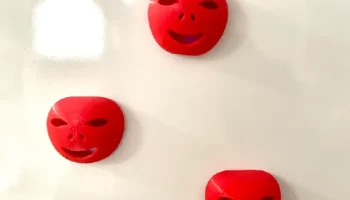 Помидорное лицо - Магнит на холодильник......