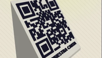 Настольная подставка с QR для меню ресторана - 3MF в дву... 2