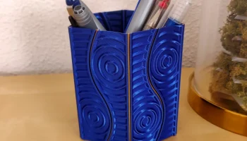 Ваза из нити Инь Ян с рябью 2