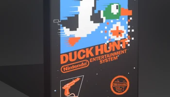 8-битная светодиодная лампа Duck Hunt NES в стиле ретро 3