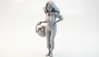Фигурка девушки с фермы, женский персонаж, 3D-печать 1