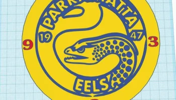 Parramatta Eels Черно-белый дизайн 2