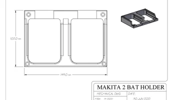 Держатель аккумулятора Makita 18 В (крепление) 1