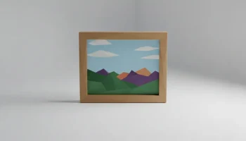 Низкополигональная фоторамка 3D модель