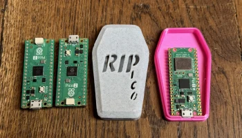 Чехол-гроб Raspberry Pi Pico - корпус для Хэллоуина "RIP... Чехол-гроб Raspberry Pi Pico - корпус для Хэллоуина "RIP...