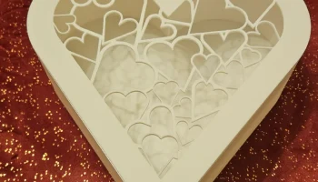 Подарочная коробка-сердце с крышкой, высота от 10 до 150... 1