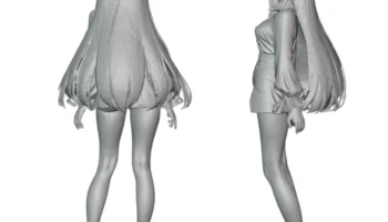 Airi - аниме "Милая школьница" STL для 3D-печати 1