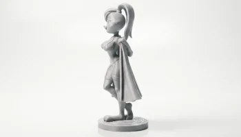Фигурка девушки-кролика женского персонажа для 3D-печати 4