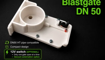 Компактный Blastgate DN50 с микровыключателем 12 В и магн...