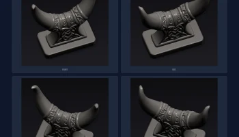 Подставка для рога для питья Viking - STL-файл для 3D-пе... 2