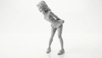 Спортивная фигурка теннисистки женская для 3D-печати 1