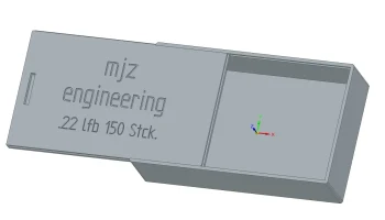 Kompakte Munitionsbox f&uuml;r .22 lfb (150 Schuss) - Schiebed... 2