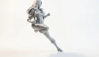 Фигурка девушки-бойца из аниме, коллекционная 3D-печать 3