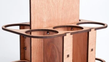 Деревянный держатель для бутылок/банок 4