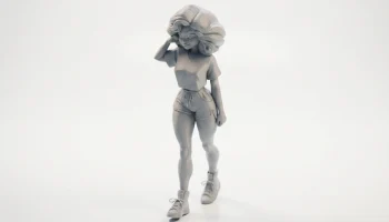 Фигурка девушки-бейсболистки, женский спорт, 3D-печать 1