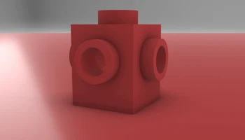 LEGO Brick 1X1 с 3 ручками с 3 сторон