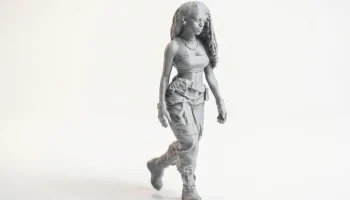 Фигурка девушки-коммандос Звездные войны 3D для печати 2