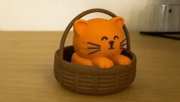 Фигурка кошки-корзины 1