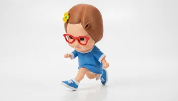 Фигурка бегущей девушки женского персонажа для 3D-печати