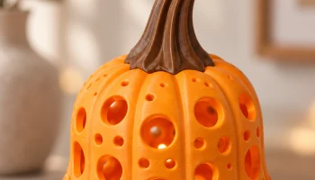 VORONOI BUTTERNUT PUMPKIN TEALIGHT / ДЕКОР НА ХЭЛЛОУИН /... 5