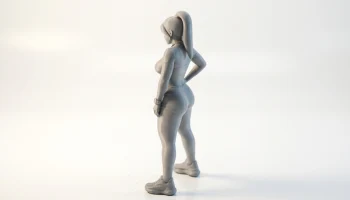 Спортивная фигура фитнес-девушки 3D для печати 4