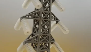 1:100 Башня двухцепной электропередачи 110 кВ............... 2