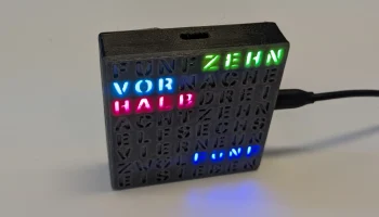 Word clock 8x8 - многоязычный (EN, DE, ES) - полностью н... 6
