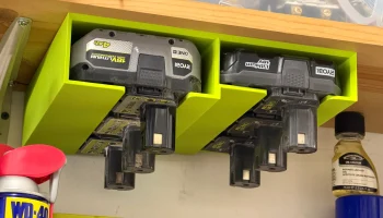 Держатель для аккумулятора Ryobi 18 В под полкой 2