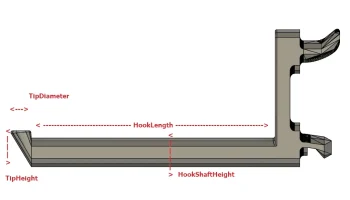 Крючок Pegboard / Multiboard Click Hook - параметрически... 5