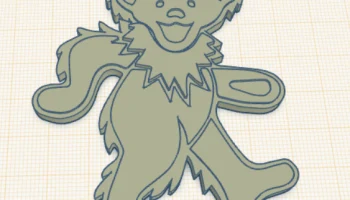 Grateful Dead Dancing Bear 2/5 с отверстием для магнита.....