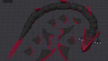 Цветной прототип Rayquaza Flexible 3 цвета с магнитами......